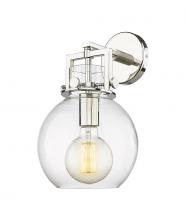 Innovations Lighting 411-1W-PN-G410-8CL - Newton Sphere - 1 Light - 8 inch - Polished Nickel - Sconce