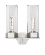 Innovations Lighting 427-2W-SN-G427-14CL - Claverack - 2 Light - 13 inch - Satin Nickel - Bath Vanity Light