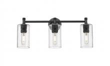 Innovations Lighting 434-3W-BK-G434-7SDY - Crown Point - 3 Light - 24 inch - Matte Black - Bath Vanity Light