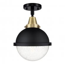 Innovations Lighting 447-1C-BAB-HFS-84-BK - Hampden - 1 Light - 9 inch - Black Antique Brass - Flush Mount