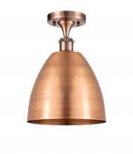 Innovations Lighting 516-1C-AC-MBD-9-AC - Bristol - 1 Light - 9 inch - Antique Copper - Semi-Flush Mount