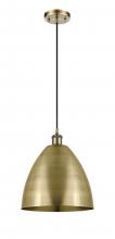 Innovations Lighting 516-1P-AB-MBD-12-AB - Bristol - 1 Light - 12 inch - Antique Brass - Cord hung - Mini Pendant