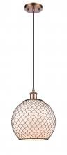 Innovations Lighting 516-1P-AC-G121-10CBK - Farmhouse Chicken Wire - 1 Light - 10 inch - Antique Copper - Cord hung - Mini Pendant