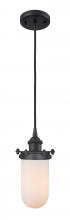 Innovations Lighting 516-1P-BK-CE231-W - Kingsbury - 1 Light - 4 inch - Matte Black - Cord hung - Mini Pendant