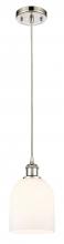 Innovations Lighting 516-1P-PN-G558-6GWH - Bella - 1 Light - 6 inch - Polished Nickel - Cord hung - Mini Pendant