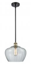 Innovations Lighting 516-1S-BAB-G92-L-LED - Fenton - 1 Light - 11 inch - Black Antique Brass - Mini Pendant