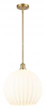 Innovations Lighting 516-1S-SG-G1217-14WV - White Venetian - 1 Light - 14 inch - Satin Gold - Pendant