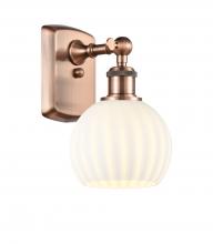 Innovations Lighting 516-1W-AC-G1217-6WV - White Venetian - 1 Light - 6 inch - Antique Copper - Sconce