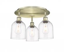 Innovations Lighting 516-3C-AB-G558-6CL - Bella - 3 Light - 17 inch - Antique Brass - Flush Mount