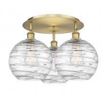 Innovations Lighting 516-3C-BB-G1213-10 - Athens Deco Swirl - 3 Light - 22 inch - Brushed Brass - Flush Mount