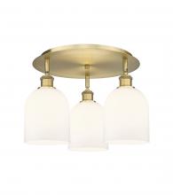 Innovations Lighting 516-3C-BB-G558-6GWH - Bella - 3 Light - 17 inch - Brushed Brass - Flush Mount