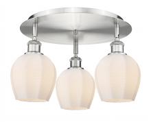 Innovations Lighting 516-3C-SN-G461-6 - Norfolk - 3 Light - 18 inch - Satin Nickel - Flush Mount