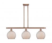 Innovations Lighting 516-3I-AC-G121-8CBK - Farmhouse Chicken Wire - 3 Light - 36 inch - Antique Copper - Cord hung - Island Light