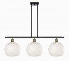 Innovations Lighting 516-3I-BAB-G1216-10WM - White Mouchette - 3 Light - 37 inch - Black Antique Brass - Stem Hung - Island Light