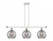 Innovations Lighting 516-3I-WPC-G1213-8SM - Athens Deco Swirl - 3 Light - 36 inch - White Polished Chrome - Cord hung - Island Light