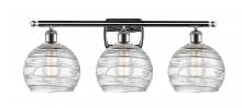  516-3W-PC-G1213-8 - Athens Deco Swirl - 3 Light - 28 inch - Polished Chrome - Bath Vanity Light