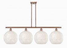 Innovations Lighting 516-4I-AC-G1216-12WM - White Mouchette - 4 Light - 50 inch - Antique Copper - Stem Hung - Island Light