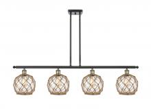 Innovations Lighting 516-4I-BAB-G122-8RB - Farmhouse Rope - 4 Light - 48 inch - Black Antique Brass - Cord hung - Island Light