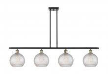 Innovations Lighting 516-4I-BAB-G122C-8CL - Athens - 4 Light - 48 inch - Black Antique Brass - Cord hung - Island Light