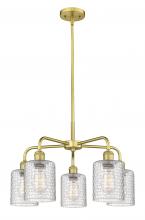 Innovations Lighting 516-5CR-SG-G112C-5CL - Cobbleskill - 5 Light - 23 inch - Satin Gold - Chandelier