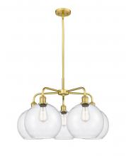 Innovations Lighting 516-5CR-SG-G124-10 - Athens - 5 Light - 28 inch - Satin Gold - Chandelier