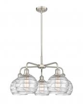  516-5CR-SN-G1213-8 - Athens Deco Swirl - 5 Light - 26 inch - Satin Nickel - Chandelier