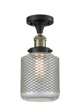 Innovations Lighting 517-1CH-BAB-G262-LED - Stanton - 1 Light - 6 inch - Black Antique Brass - Semi-Flush Mount