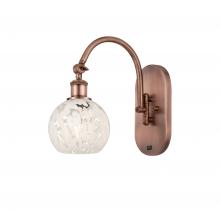 Innovations Lighting 518-1W-AC-G1216-6WM - White Mouchette - 1 Light - 6 inch - Antique Copper - Sconce