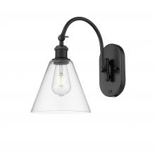 Innovations Lighting 518-1W-BK-GBC-82 - Berkshire - 1 Light - 8 inch - Matte Black - Sconce