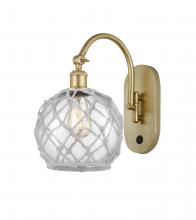 Innovations Lighting 518-1W-SG-G122-8RW - Farmhouse Rope - 1 Light - 8 inch - Satin Gold - Sconce