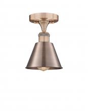 Innovations Lighting 616-1F-AC-M8-AC - Smithfield - 1 Light - 7 inch - Antique Copper - Semi-Flush Mount