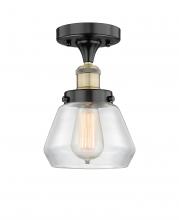 Innovations Lighting 616-1F-BAB-G172 - Fulton - 1 Light - 7 inch - Black Antique Brass - Semi-Flush Mount