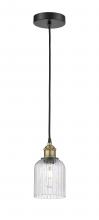 Innovations Lighting 616-1P-BAB-G559-5SDY - Bridal Veil - 1 Light - 5 inch - Black Antique Brass - Cord hung - Mini Pendant