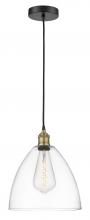 Innovations Lighting 616-1P-BAB-GBD-122-LED - Bristol - 1 Light - 12 inch - Black Antique Brass - Cord hung - Mini Pendant