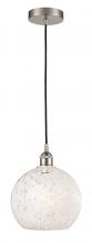 Innovations Lighting 616-1P-SN-G1216-10WM - White Mouchette - 1 Light - 10 inch - Brushed Satin Nickel - Cord Hung - Mini Pendant