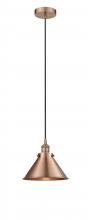 Innovations Lighting 616-1PH-AC-M10-AC - Edison - 1 Light - 10 inch - Antique Copper - Mini Pendant