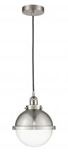 Innovations Lighting 616-1PH-SN-HFS-82-SN - Hampden - 1 Light - 9 inch - Brushed Satin Nickel - Cord hung - Mini Pendant