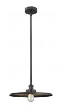 Innovations Lighting 616-1S-BK-MFR-BK-16 - Appalachian - 1 Light - 16 inch - Matte Black - Cord hung - Mini Pendant