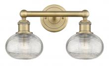 Innovations Lighting 616-2W-BB-G555-6CL - Ithaca - 2 Light - 15 inch - Brushed Brass - Bath Vanity Light