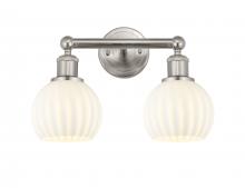 Innovations Lighting 616-2W-SN-G1217-6WV - White Venetian - 2 Light - 15 inch - Brushed Satin Nickel - Bath Vanity Light