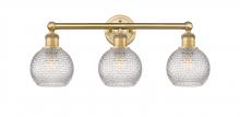 Innovations Lighting 616-3W-BB-G122C-6CL - Athens - 3 Light - 24 inch - Brushed Brass - Bath Vanity Light