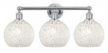 Innovations Lighting 616-3W-PC-G1216-8WM - White Mouchette - 3 Light - 26 inch - Polished Chrome - Bath Vanity Light