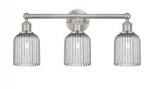  616-3W-SN-G559-5SM - Bridal Veil - 3 Light - 23 inch - Brushed Satin Nickel - Bath Vanity Light