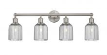  616-4W-SN-G559-5SM - Bridal Veil - 4 Light - 32 inch - Brushed Satin Nickel - Bath Vanity Light