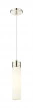  617-1P-PN-G617-11SWH - Boreas - 1 Light - 3 inch - Polished Nickel - Cord Hung - Mini Pendant