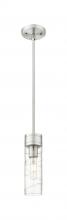  617-1S-SN-G617-8DE - Boreas - 1 Light - 3 inch - Satin Nickel - Stem Hung - Mini Pendant