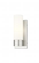  617-1W-SN-G617-8WH - Boreas - 1 Light - 5 inch - Satin Nickel - Sconce