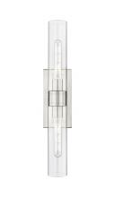  617-2W-SN-G617-11CL - Boreas - 2 Light - 24 inch - Satin Nickel - Bath Vanity Light