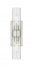 Innovations Lighting 617-2W-SN-G617-8CL - Boreas - 2 Light - 18 inch - Satin Nickel - Bath Vanity Light