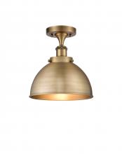 Innovations Lighting 916-1C-BB-MFD-10-BB - Derby - 1 Light - 10 inch - Brushed Brass - Semi-Flush Mount